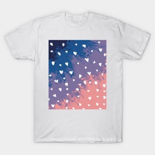 Valentine’s Day Galaxy Vintage Hearts | Swirl Pattern T-Shirt